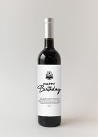 Imagen preview para Personaliza Vino 3V con etiqueta "Happy Birthday" - 1