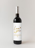 Imagen preview para Personaliza Vino 3V con etiqueta "Love you" - 1