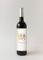 Imagen preview para Personaliza Vino 3V con etiqueta "Mr&Mrs" - 1