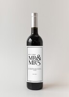 Personaliza Vino 3V con etiqueta "Mr&Mrs"