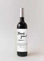 Imagen preview para Personaliza Vino 3V con Etiqueta "Thank you" - 1