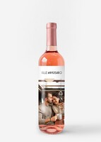 Imagen preview para Personaliza Vino Beringer "Feliz aniversario" con foto - 1