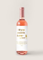 Imagen preview para Personaliza Vino Beringer con etiqueta "All you need is love" - 1