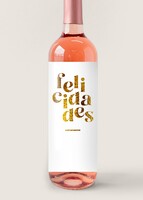 Imagen preview para Personaliza Vino Beringer con etiqueta "Felicidades" - 4