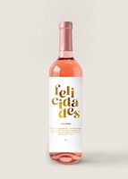 Imagen preview para Personaliza Vino Beringer con etiqueta "Felicidades" - 1