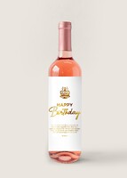 Imagen preview para Personaliza Vino Beringer con Etiqueta "Happy birthday" - 1