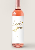 Imagen preview para Personaliza Vino Beringer con etiqueta "Love you" - 4
