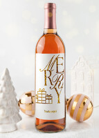 Imagen preview para Personaliza Vino Beringer con etiqueta "Merry" - 1