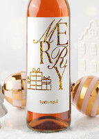 Imagen preview para Personaliza Vino Beringer con etiqueta "Merry" - 2