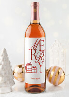Imagen preview para Personaliza Vino Beringer con etiqueta "Merry" - 1