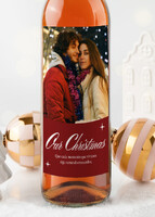 Imagen preview para Personaliza Vino Beringer con etiqueta "Our Christmas" - 2