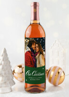 Personaliza Vino Beringer con etiqueta "Our Christmas  (Verde)"