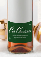Imagen preview para Personaliza Vino Beringer con etiqueta "Our Christmas  (Verde)" - 3