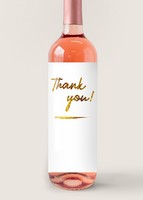 Imagen preview para Personaliza Vino Beringer con etiqueta "Thank you" - 4