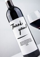 Imagen preview para Personaliza Vino tinto con etiqueta "Thank you" y botanas - 2