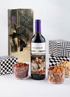 Personaliza Vino tinto con foto y botanas