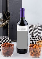 Imagen preview para Personaliza Vino tinto con foto y botanas - 5