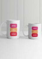 Imagen preview para Personaliza taza diseño "Abrazos, Amor y Pláticas" 15oz - 3