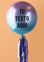 Imagen preview para Personaliza tu Globo Esfera Rosa con Azul - 1