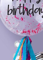 Imagen preview para Personaliza tu Globo Splash "HBD" Rosa - 2