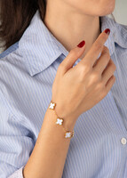 Imagen preview para Pulsera Trébol Blanco Amalaya - 4