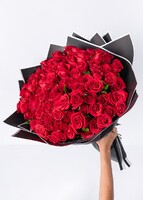Imagen preview para Ramo con 100 rosas rojas enviaflores - 2