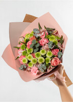 Imagen preview para Ramo con Rosas Rosa Claro y Margaritas - 2