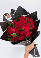 Imagen preview para Ramo de 24 Rosas Rojas  con mini foto - 1