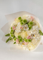 Imagen preview para Ramo de Claveles Blancos y Margaritas - 3