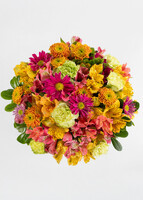 Imagen preview para Ramo de Margaritas Magenta y Claveles con Mini Foto - 2