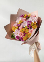 Imagen preview para Brillo fugaz ramo con rosas y margaritas - 2