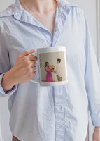 Imagen preview para Personaliza taza con foto de 15oz y Ramo de Gerberas Amarillas - 2