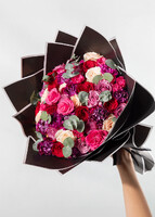 Imagen preview para Ramo grande de rosas de colores y mini rosas - 2