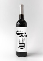 Imagen preview para Vino 3V con etiqueta "Feliz cumpleaños" - 1