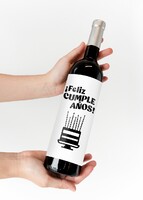 Imagen preview para Vino 3V con etiqueta "Feliz cumpleaños" - 2