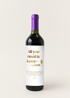 Personaliza Vino concha y toro con etiqueta "All you need is love"