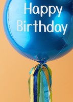 Imagen preview para  Globo Esfera Azul "Happy Birthday" con Muffins 4 pz  La Divinata - 3