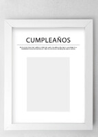 Imagen preview para Marco Cumpleaños Grande Blanco - 4