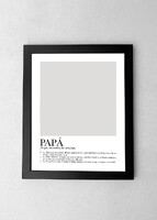 Imagen preview para Marco "Definición de Papá" Grande en Negro - 4