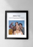 Marco Amistad Grande en Negro