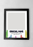 Imagen preview para Marco "Gracias Papá"  Grande en Negro - 4