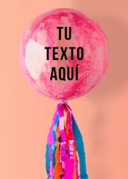 Imagen preview para Personaliza tu Globo Burbuja Rosa - 1